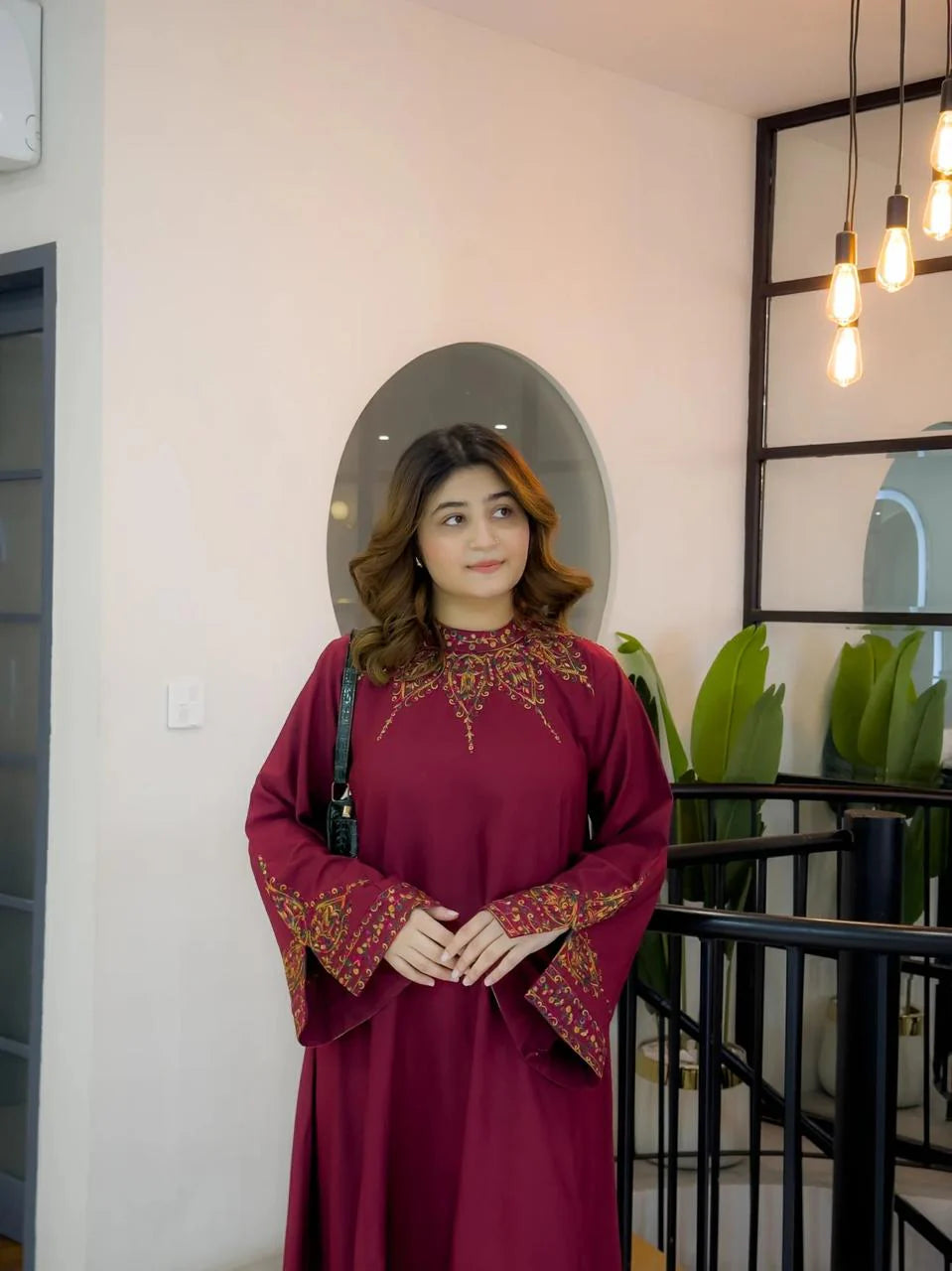 Salena Embroidered Airline Style 2PC Winter Suit