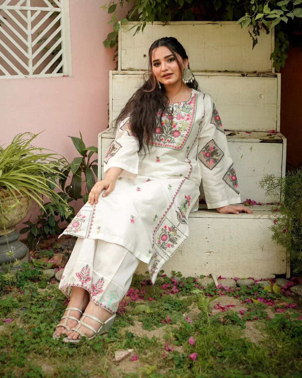 Violet Embroidery 2PC Premium Lawn Cotton Collection