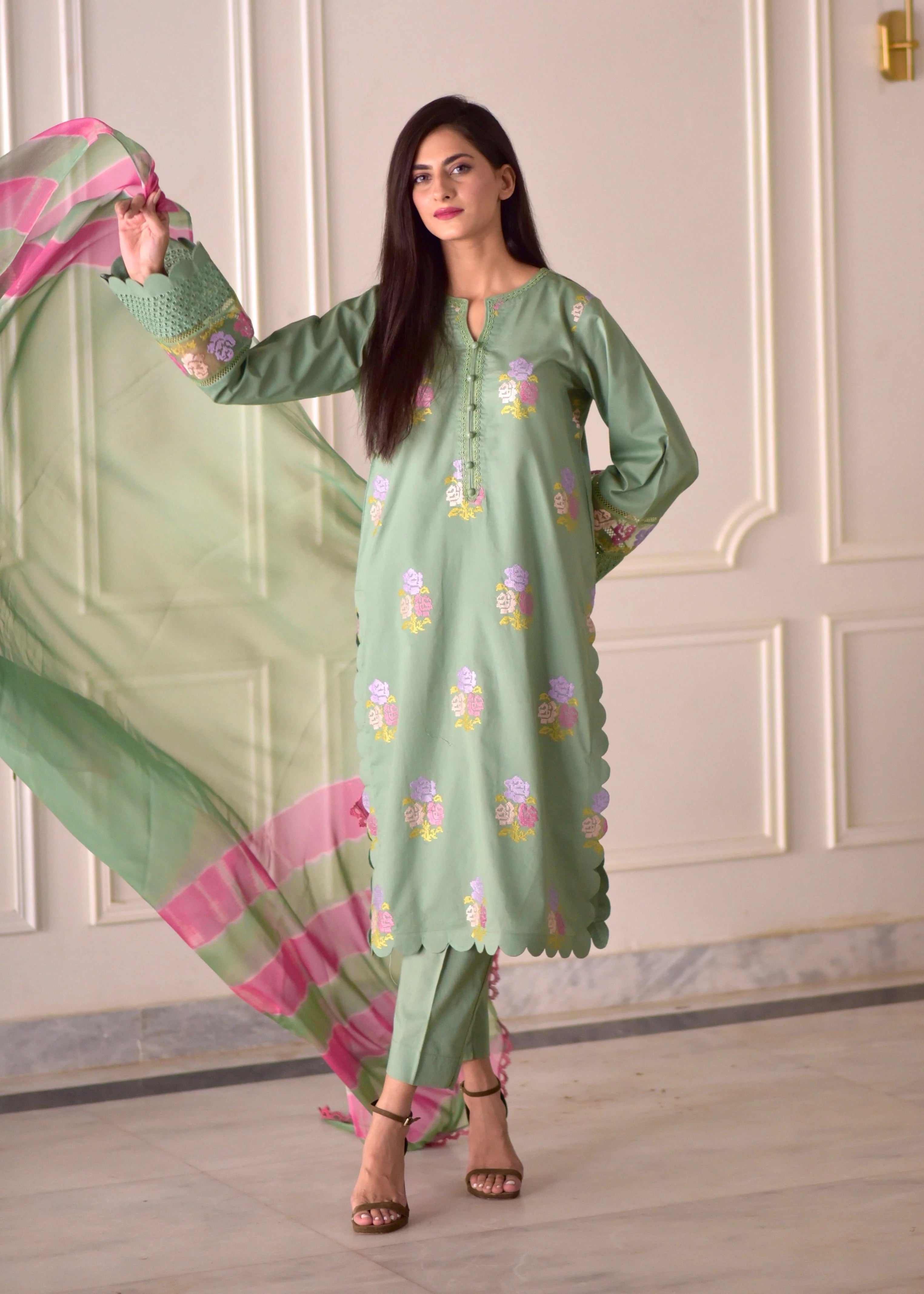 Blossom Embroidered 3PC Premium Summer Collection
