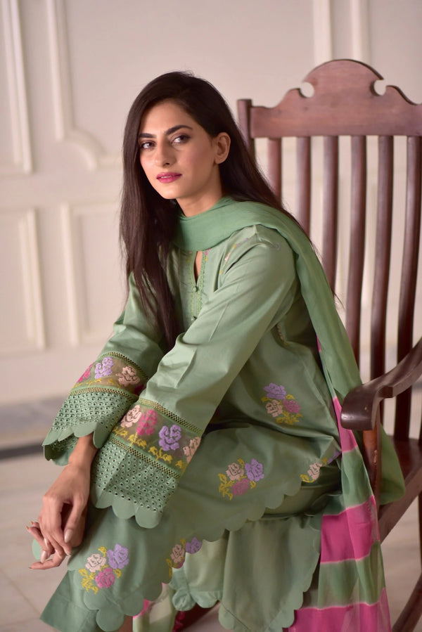 Blossom Embroidered 3PC Premium Summer Collection